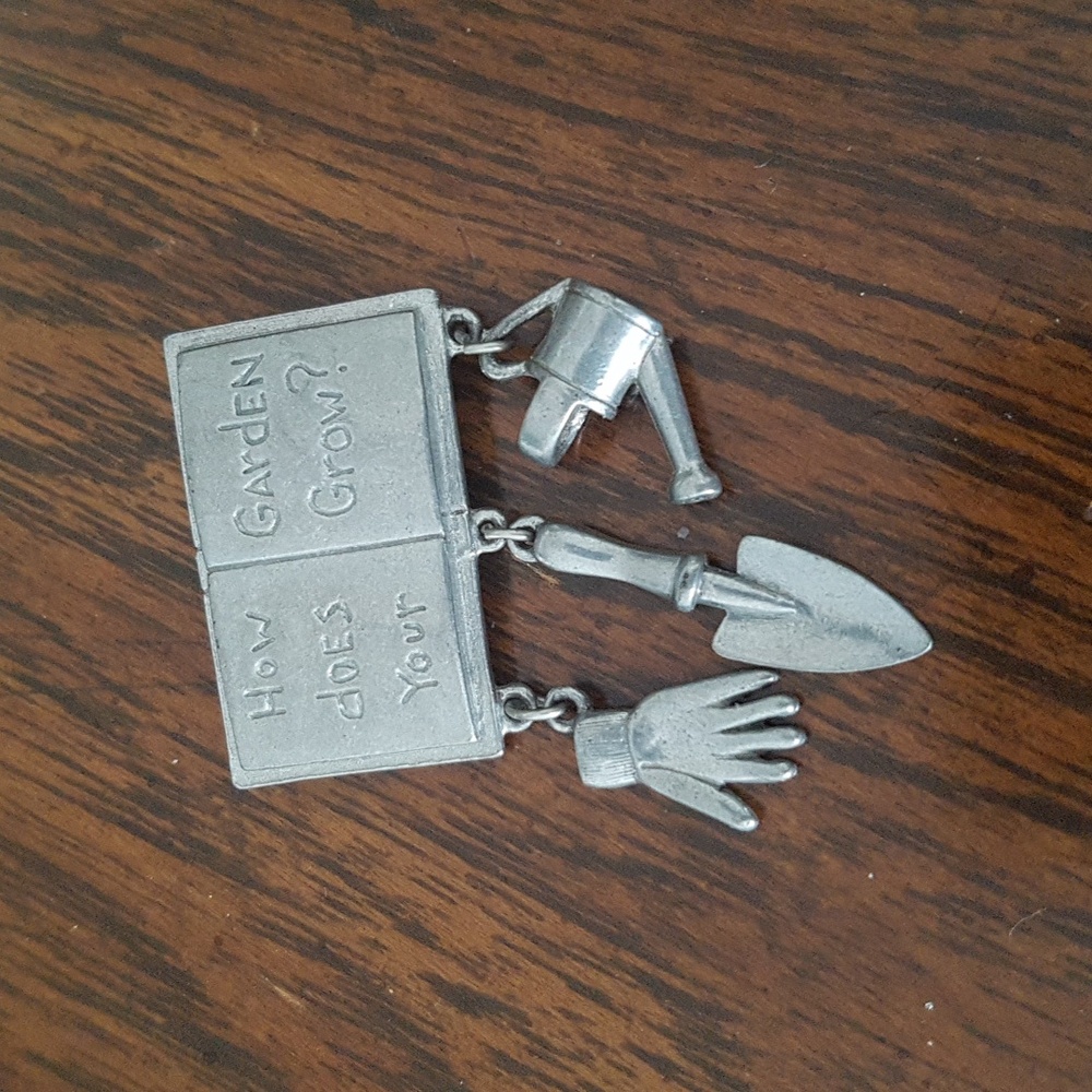 Clift Pewter How Does Your Garden Grow? Pin with Dang Gardening Charms